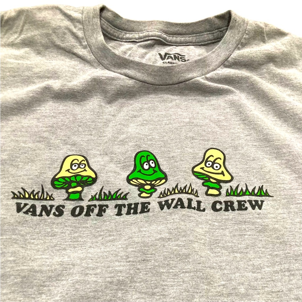 Vans Happy Mushroom T-shirt. Large men’s gray.